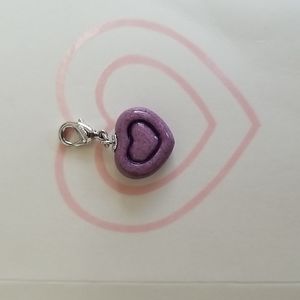 *2/$26* Thun heart charm (purple)